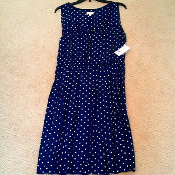 Polka Dot Sleeveless Dress - Picture 1 of 7